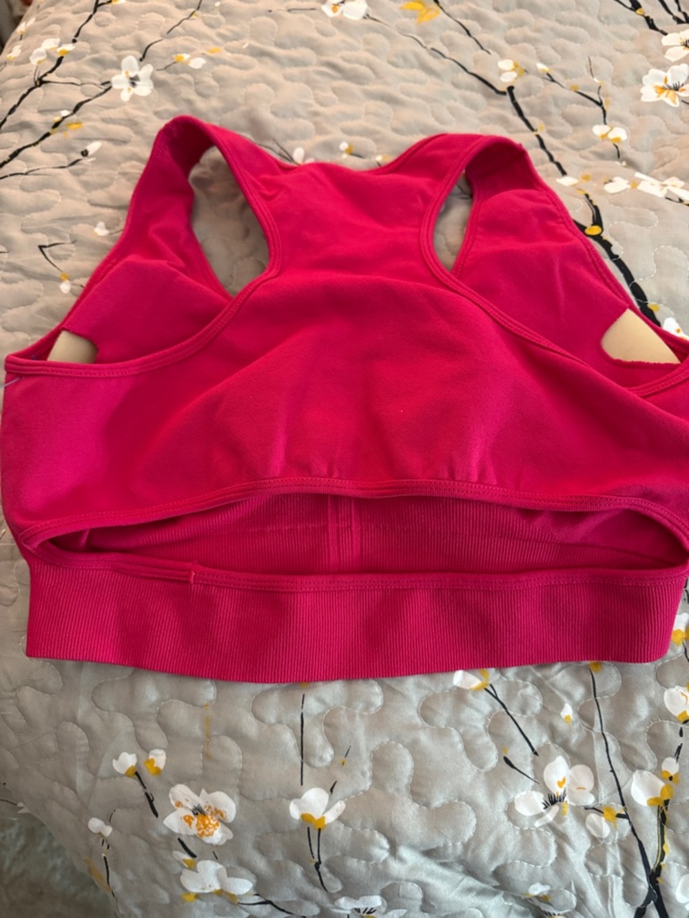 Source Unknown Hot Pink Seamless Racerback Sports Bra - Picture 2 of 2